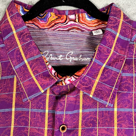 Robert Graham Button Up Long Sleeve Plaid Men's 4XL Rustic Outdoors Hiking - Picture 3 of 9